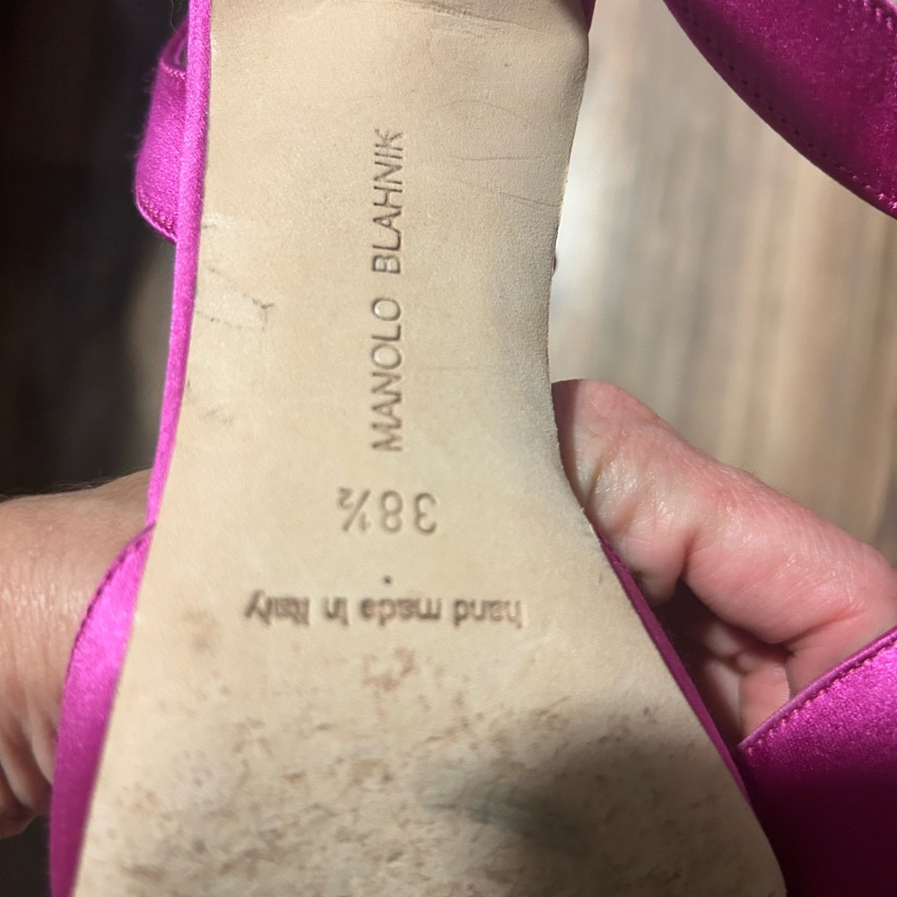 Manolo Blahnik Carolyne 70 Satin - Picture 3 of 6